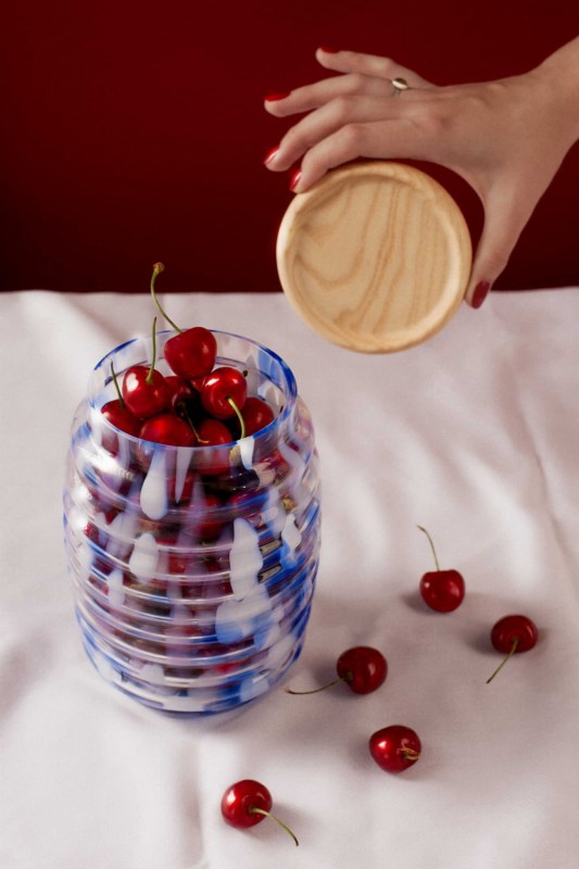 szklany-szczelny-słoik-wazon-na-kwiaty-kolorowy-niebiesko-biały-mimesis-handmade