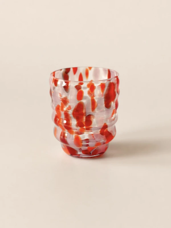 Szklanka-Mimesis-kolorowa-handmade-czerwona-pomaranczowa-romance